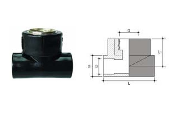 HDPE Hàn Nối Trong Tê Ren Trong D32x3/4"